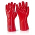 PVC handschoenen rood, lengte 35cm, EN388 Cat.II